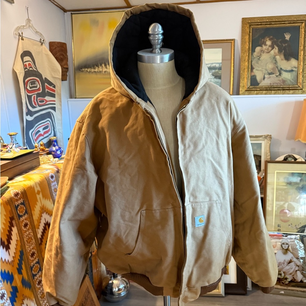 Mens Carhartt Hooded Quilted Jacket